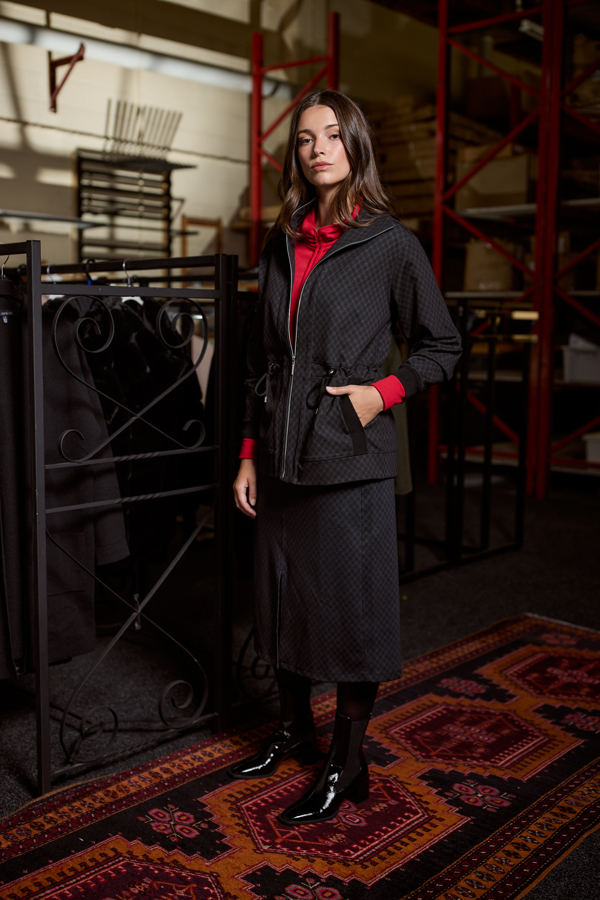 CLOTILDE jacket - RED DIAMONDS